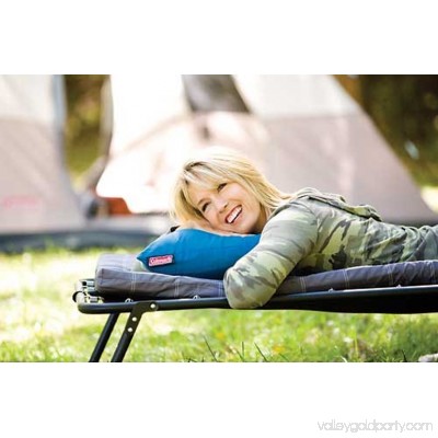 Coleman Compact Fold N' Go Poly Cotton Outdoor Camping Travel Pillows (4 Pack)